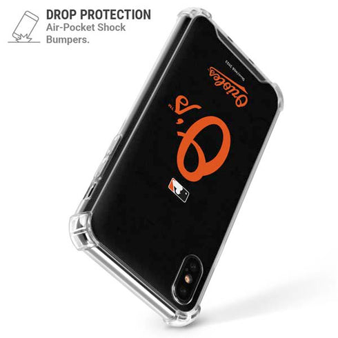 MLB Baltimore Orioles - Solid Distressed iPhone XS Max Clear Case